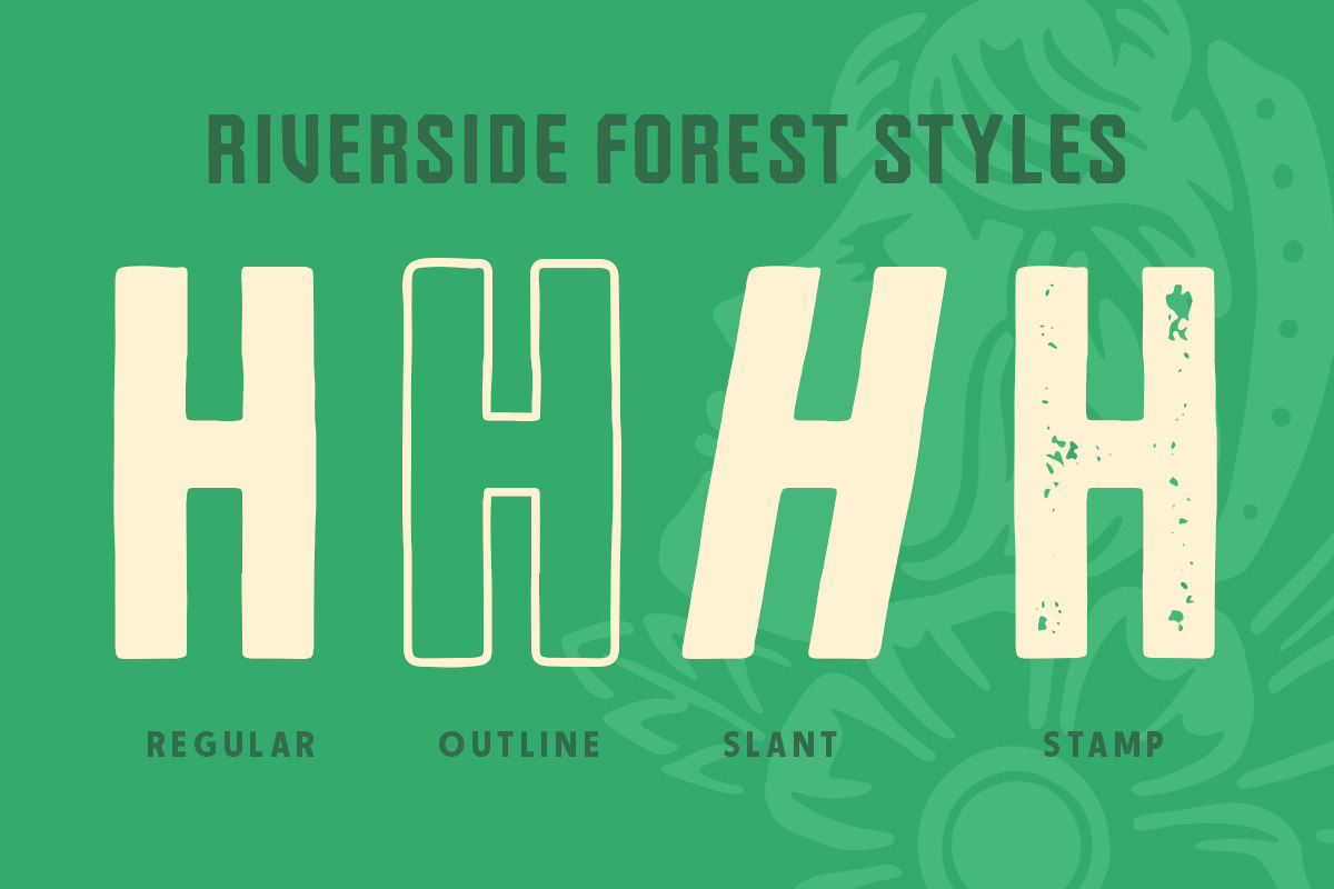 Riverside Forest - Organic Display, a Handwritten Font by Letterhend Studio (Photo 2 of 8)