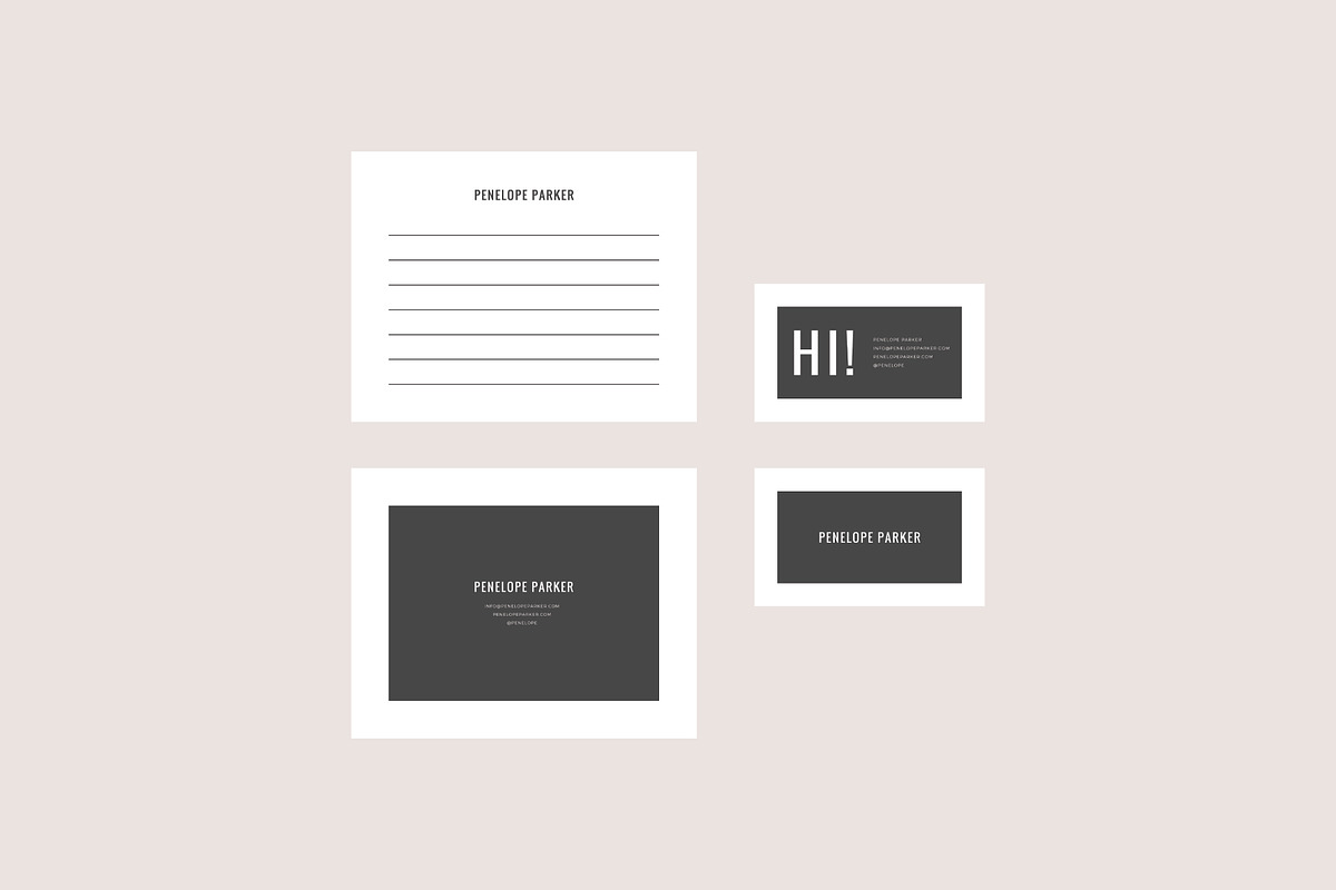 Penelope Business Card Template, a Business Card Template by studiolmh (Photo 2 of 4)