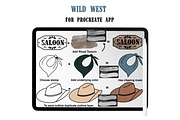 Wild West Procreate Brushes Stamps, a Brush Add-On by Brush Lab (Thumbnail 4 of 9)
