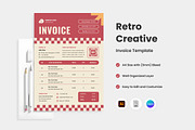 4 Retro Creative Invoice Template V3, a Print Template by twinstd (Thumbnail 2 of 4)