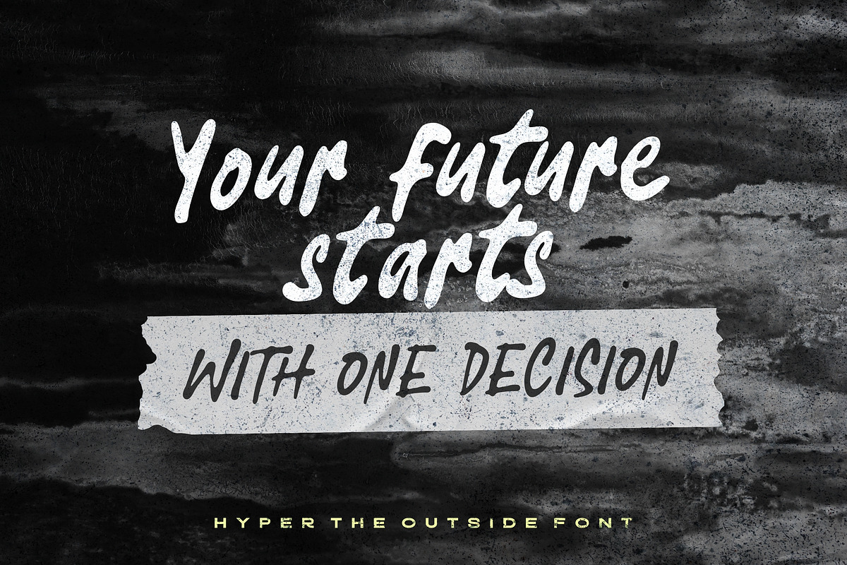 Hyper Outside - Stylish Marker, a Handwritten Font by ErgibiStudio (Photo 6 of 11)