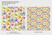 Colorful Watercolor Floral Seamless, a Pattern Graphic by Gullenda (Thumbnail 2 of 6)