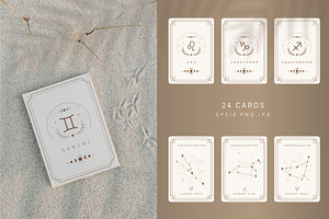 Zodiac Signs And Constellations Card