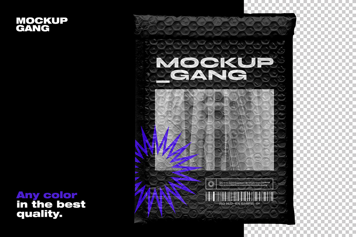 Bubble Mailer Mockup, a Packaging Mockup by Mockup Gang (Photo 3 of 4)
