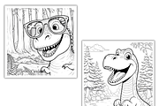 Awesome Dinosaur Coloring Book, an Education Illustration by Sourcedigi (Thumbnail 2 of 3)