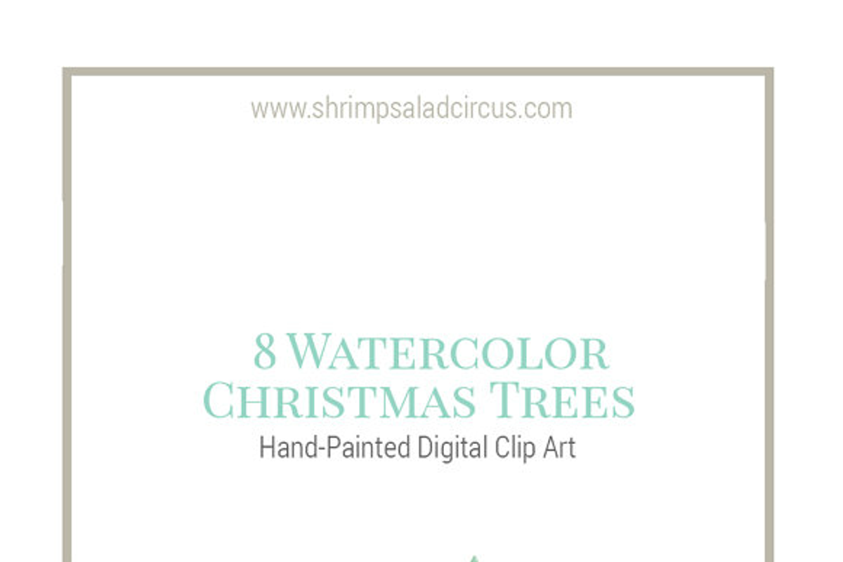 Watercolor Christmas Trees, an Illustration by Shrimp Salad Circus (Photo 2 of 4)