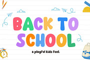 BACK TO SCHOOL, a Handwritten Font by Mozatype (Thumbnail 1 of 7)