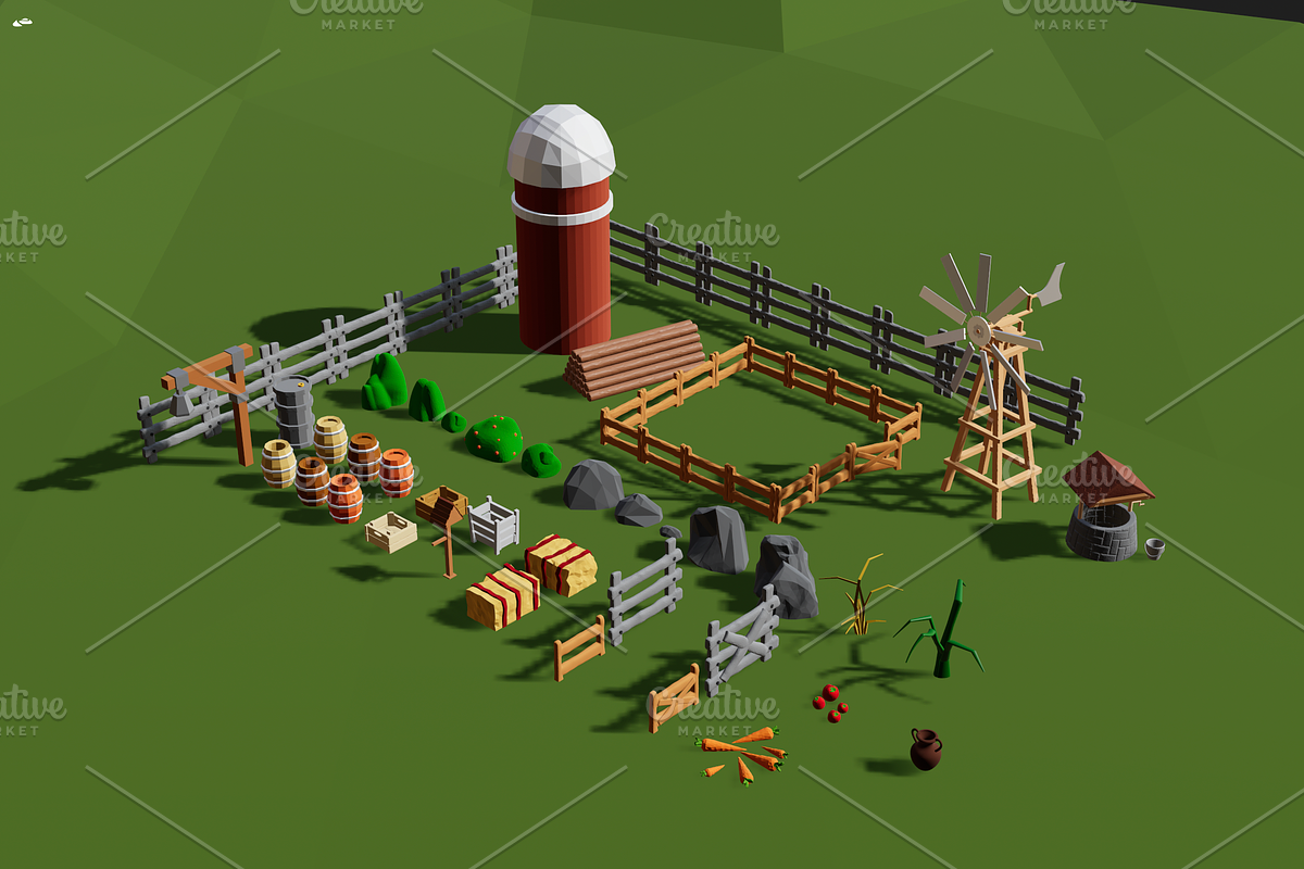 Farm 3D Models Low Poly, an Object 3D Model by Erdem Haksal (Photo 3 of 4)