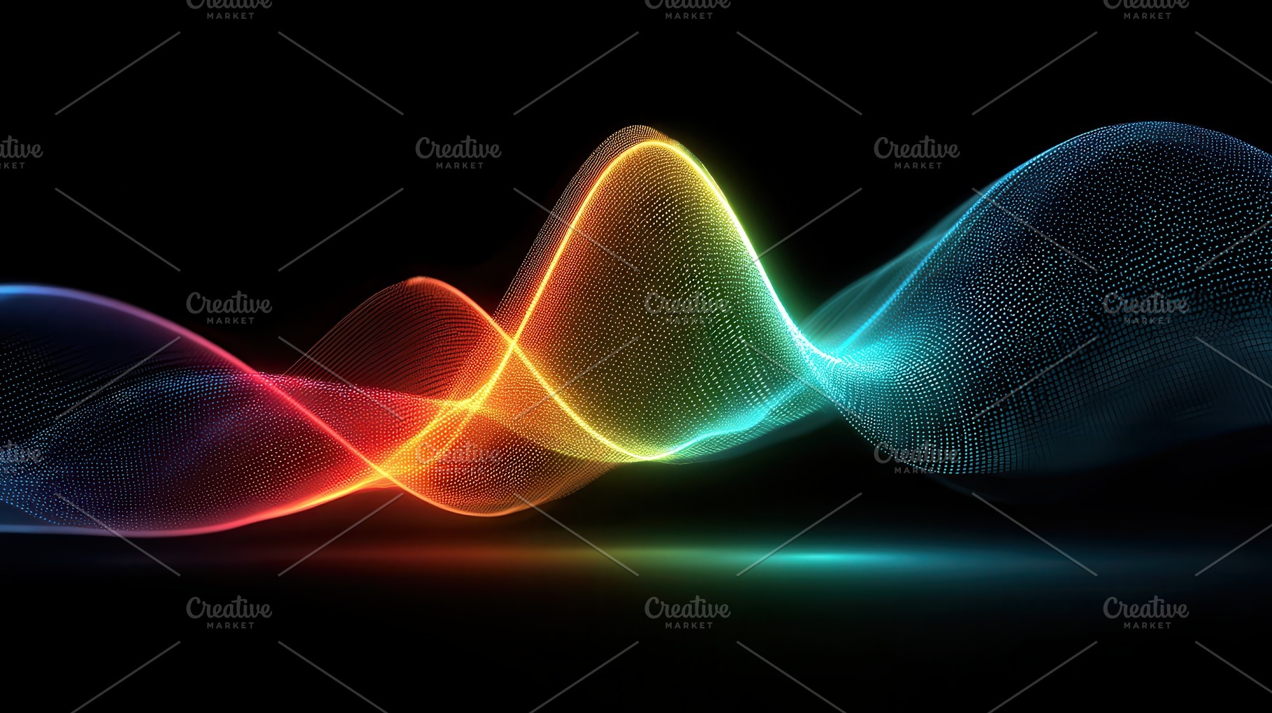 Abstract colorful wave flowing in da, a Photo by Pixeness Studio