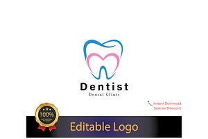 Minimalist Dentist Logo Design, a Branding & Logo Template by YUDesignStore