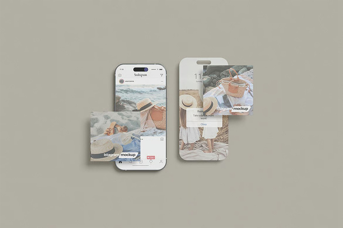 Instagram Post Mockup, a Device Mockup by zpackcreative (Photo 2 of 5)