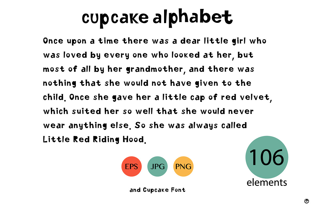 Cupcake Alphabet and font, a Sans Serif Font by Olillia (Photo 4 of 5)
