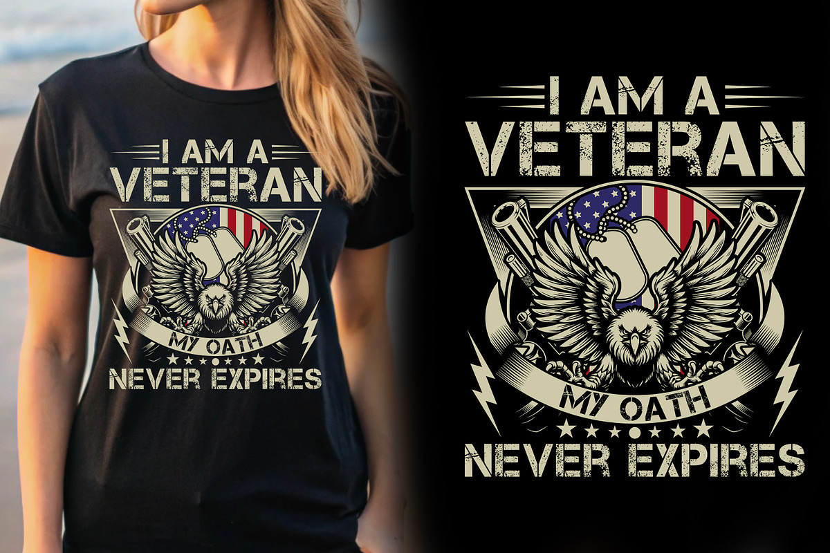 Veteran T-shirt Design, a Graphic by Crafts Bundle (Photo 2 of 2)
