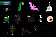 Fun Halloween Vector set, a Social Media Template by Delphine Meier (Thumbnail 2 of 4)