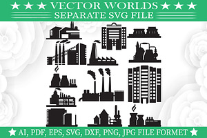 Brick Factory Svg, Factory Svg