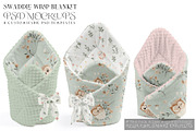 Swaddle Wrap Blankets Minky & Muslin, a Mockup by mock-ups (Thumbnail 1 of 31)