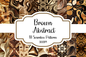 Brown Abstract Seamless Patterns, a Pattern Graphic by PrintablesByFranklyn