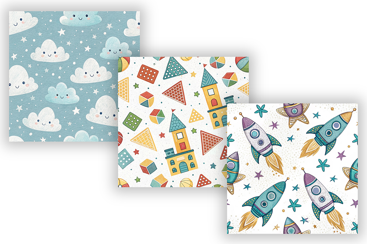 Toy Seamless Pattern Scrapbook Paper, a Pattern Graphic by FloridPrintables (Photo 4 of 10)