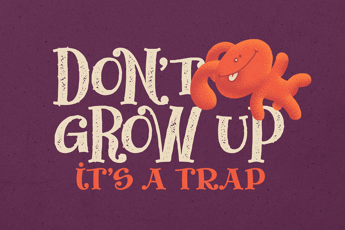 Jumping Rabbit - Funny Font, a Slab Serif Font by Gleb Guralnyk (Photo 2 of 8)