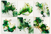 Green Alcohol Ink Backgrounds, a Background Graphic by PixelJungle (Thumbnail 4 of 4)