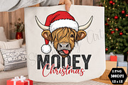 Mooey Christmas PNG, a Seasonal Illustration by DreamCafeArt (Thumbnail 1 of 7)