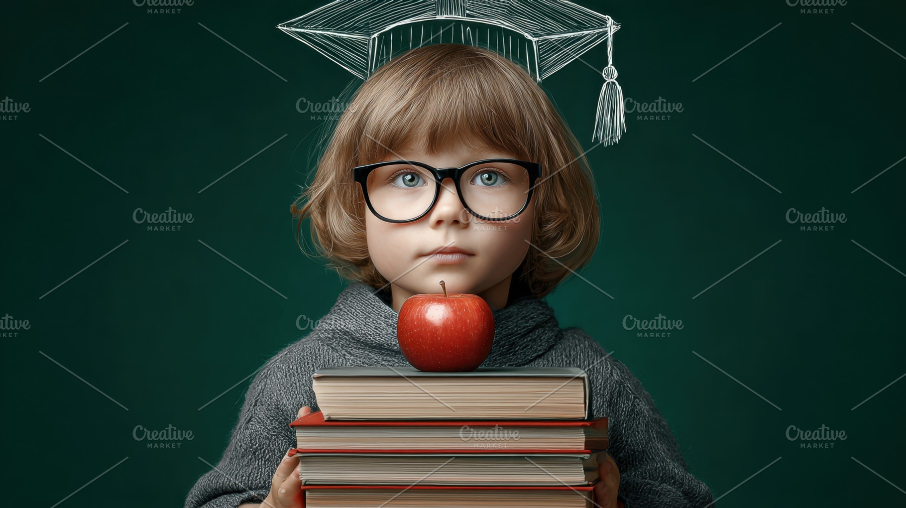 A child stands with a stack of books, a Photo by Beautiful things
