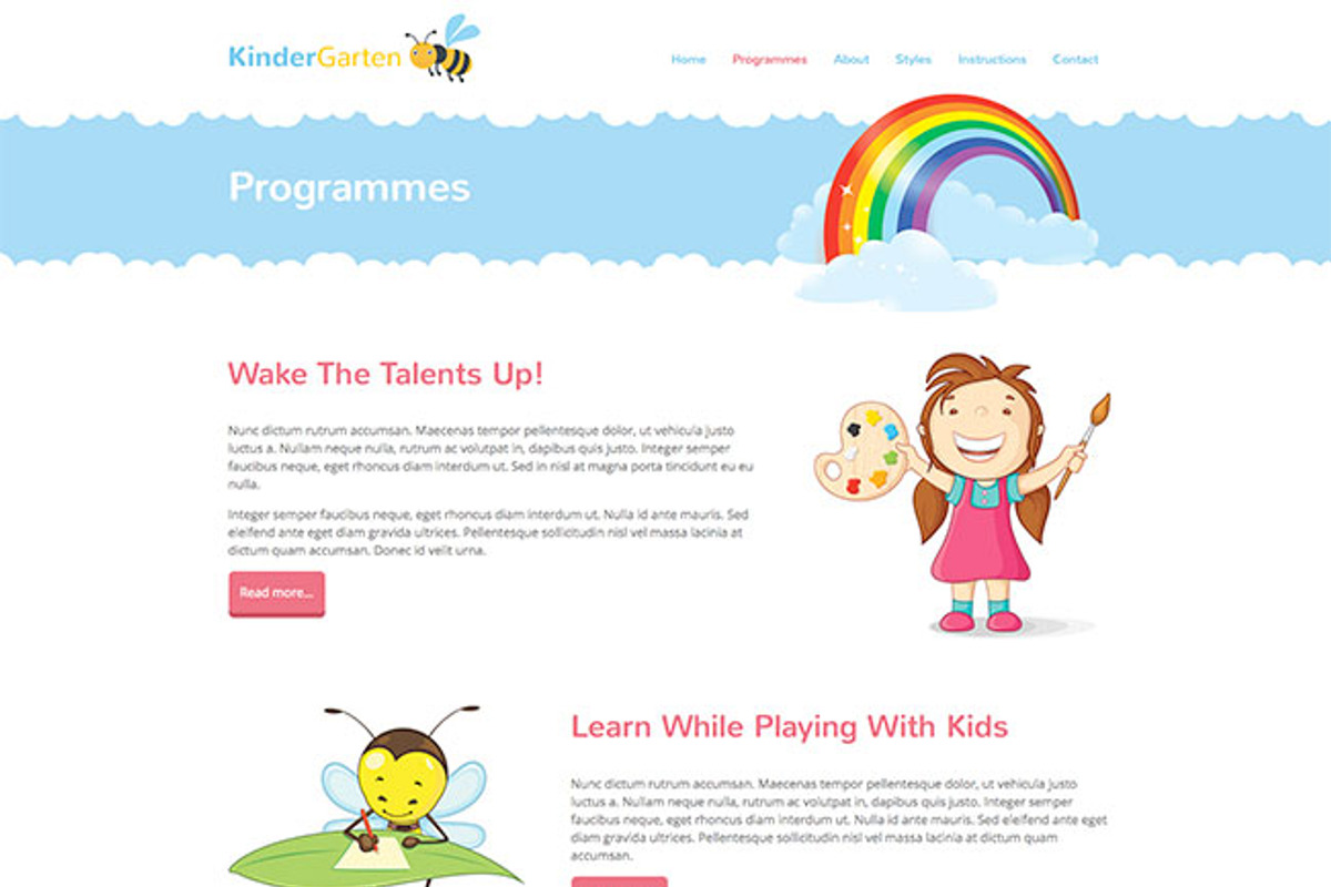 Hot Kindergarten, a WordPress Template by hot-themes (Photo 2 of 4)