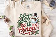 Let It Snow Christmas Sublimation, a Seasonal Illustration by DreamPrint404 (Thumbnail 6 of 6)