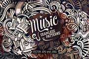 Music Graphics Patterns, a Pattern Graphic by BALABOLKA (Thumbnail 1 of 7)