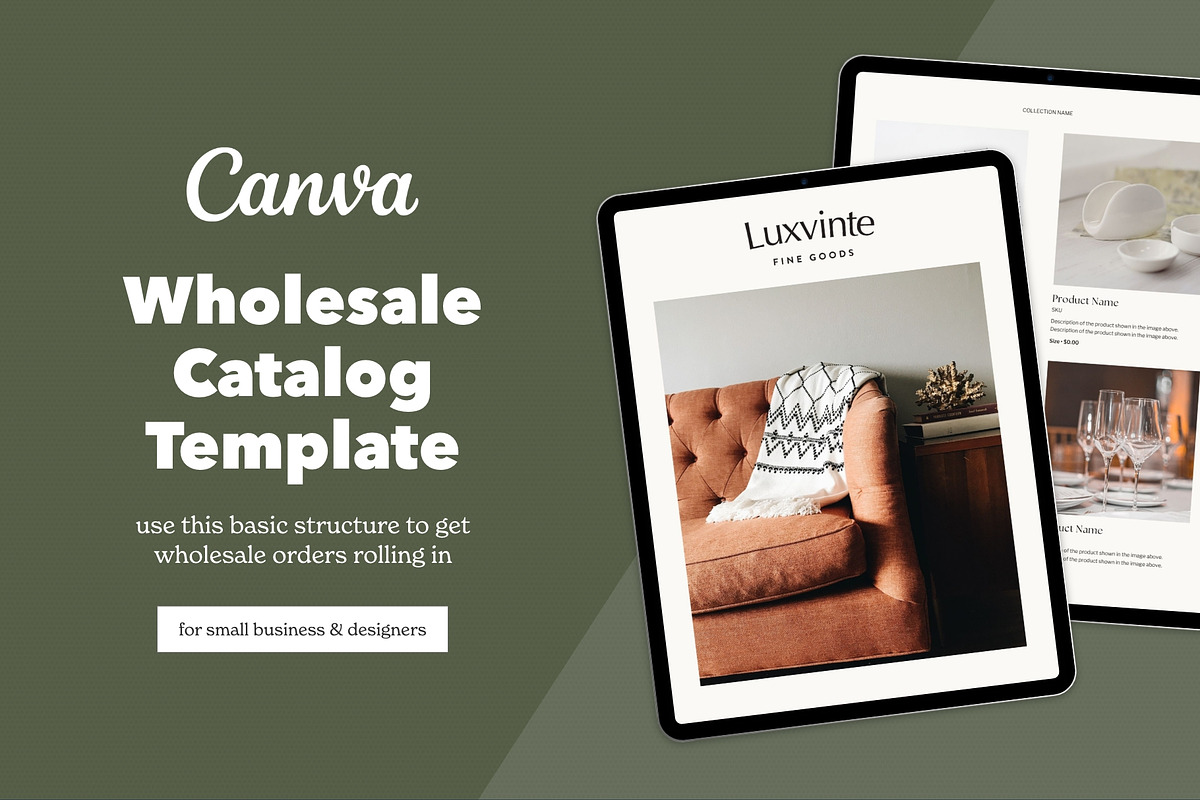 Canva Wholesale Catalog Template, a Brochure Template by Dandymark (Photo 1 of 12)