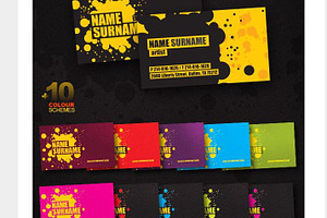 10+ color business card