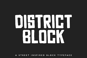 District Block A Street Block Font