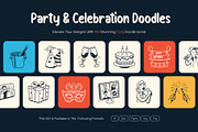 Party and Celebration Doodles Icon, an Object Graphic by Brickclay (Thumbnail 1 of 8)