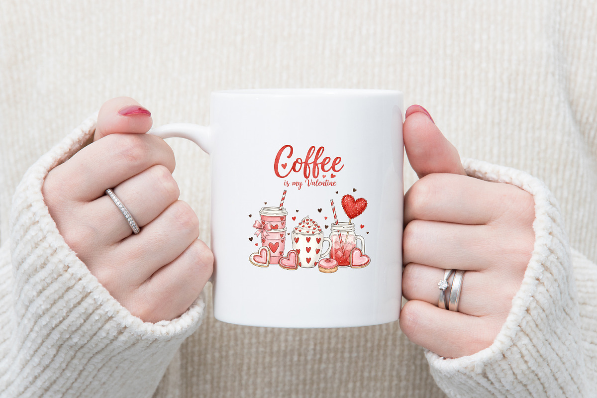 Valentine Coffee Cup PNG, an Illustration by DreamArtGraphic (Photo 2 of 6)