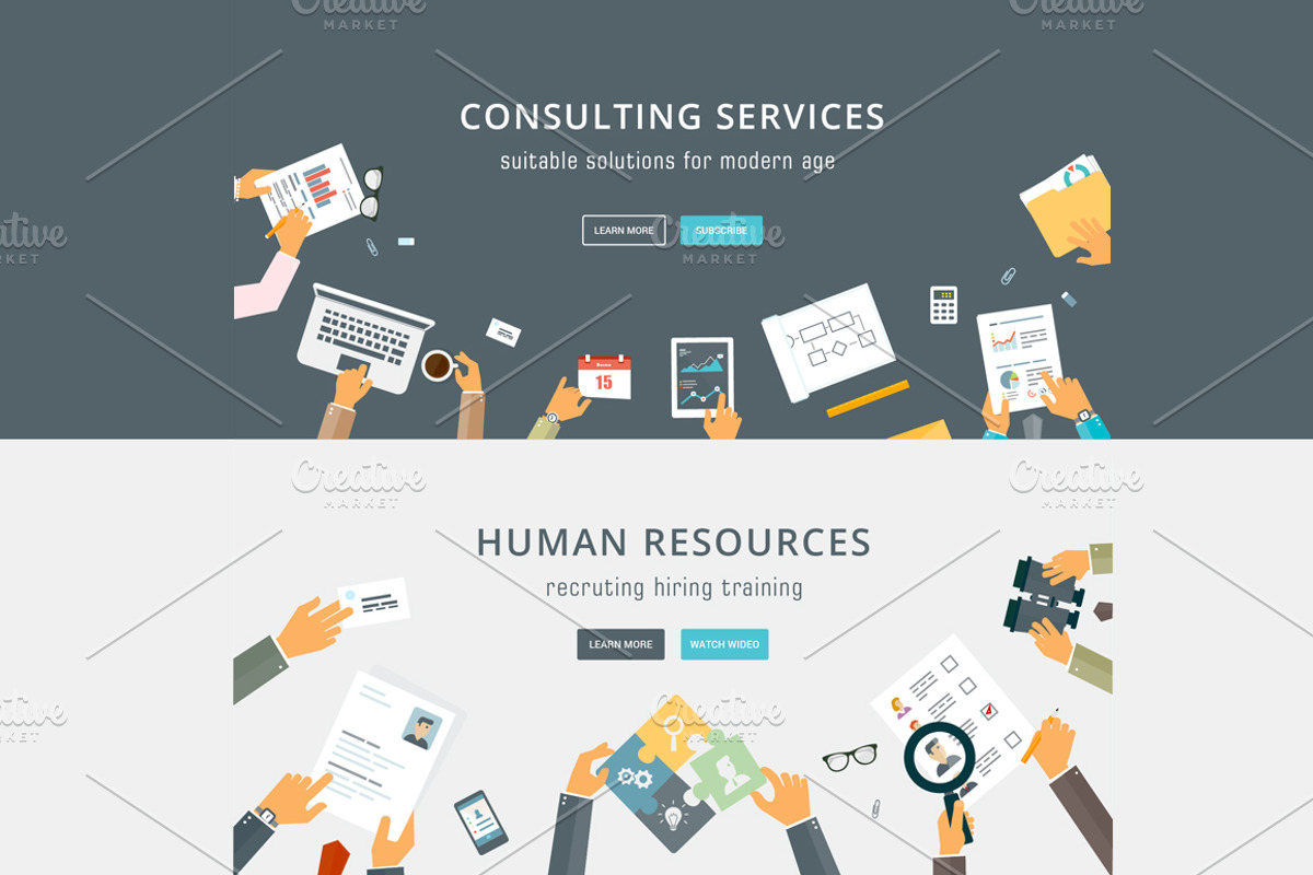Business Services and Human Resource, a Work Illustration by comica81