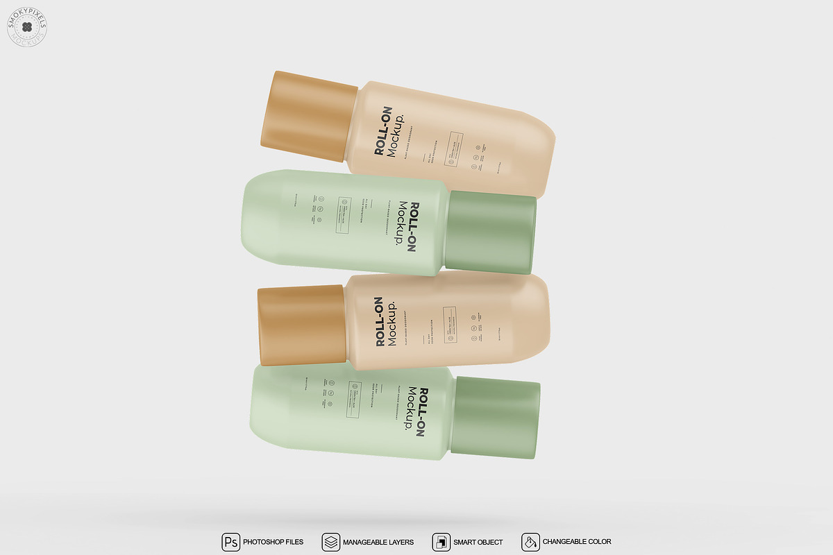 Roll-On Bottle Mockup, a Packaging Mockup by SmokyPixels (Photo 6 of 6)