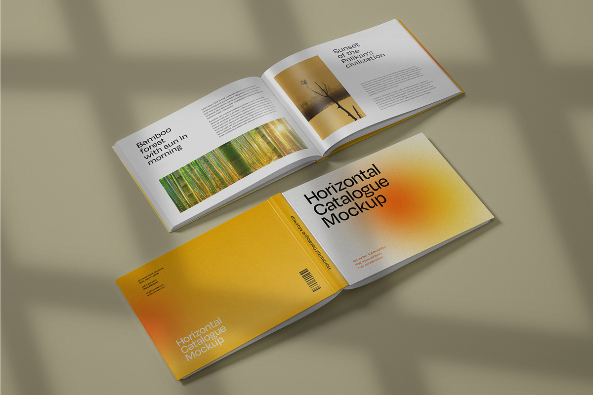 Horizontal Catalog Mockup Set, a Print Template by Deeplab (Photo 10 of 16)
