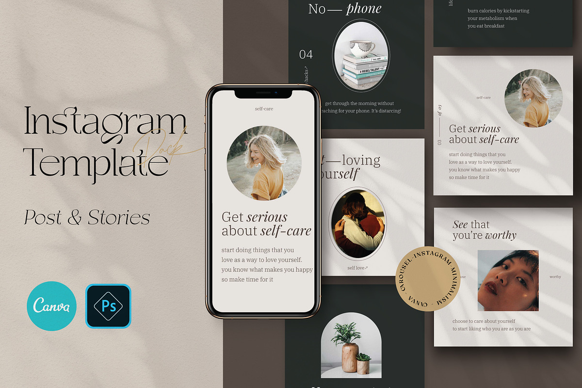 Instagram Carousel - Canva & PS, a Social Media Template by Dirtytemp Studio (Photo 1 of 6)