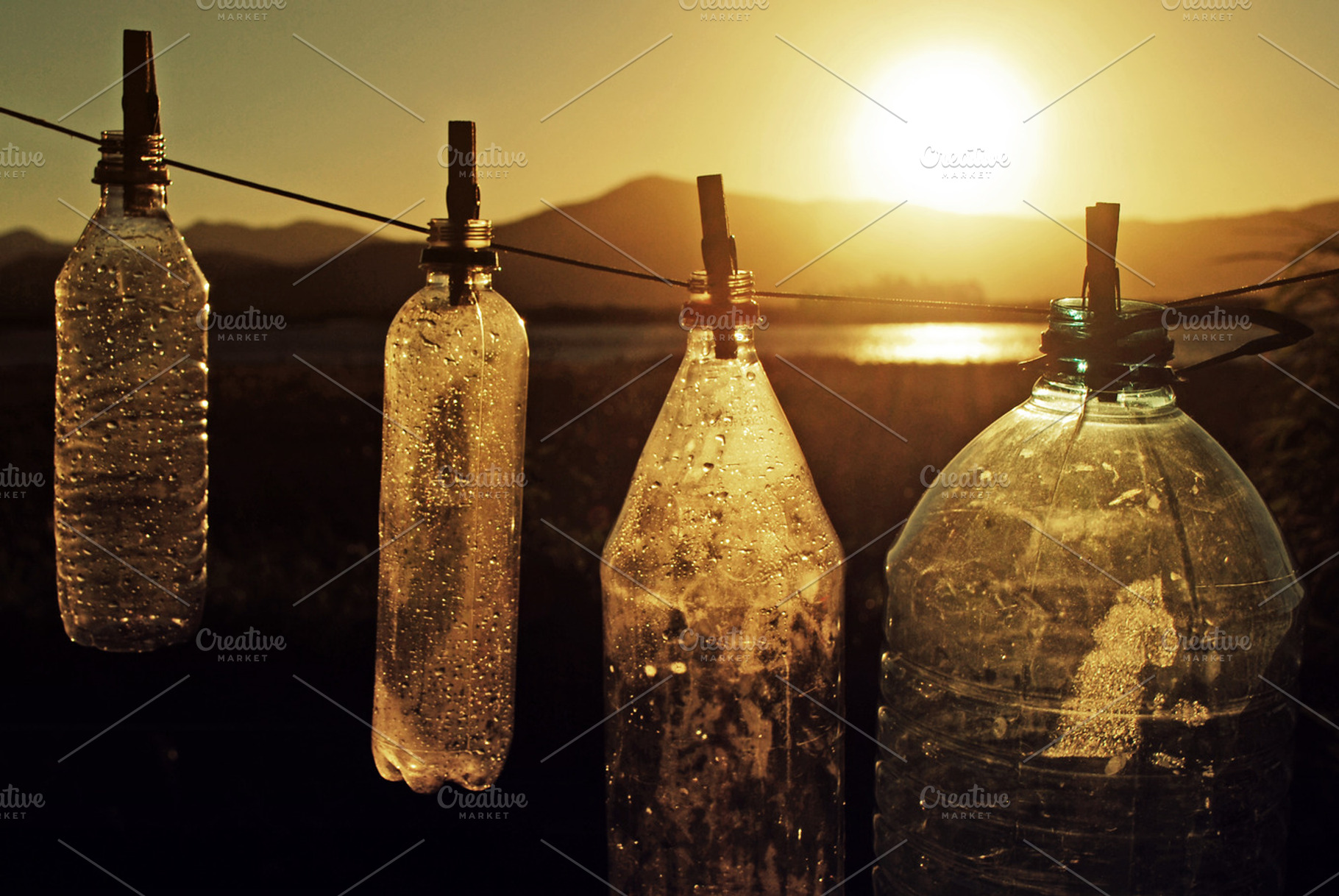 Recycled bottles featuring recyled, recycle, and plastic bottles, a Nature Photo by André Bernardo