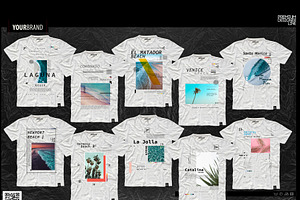 Summer Tee's Graphic Set // Editable, a Decorative Illustration by NoSpoon Design