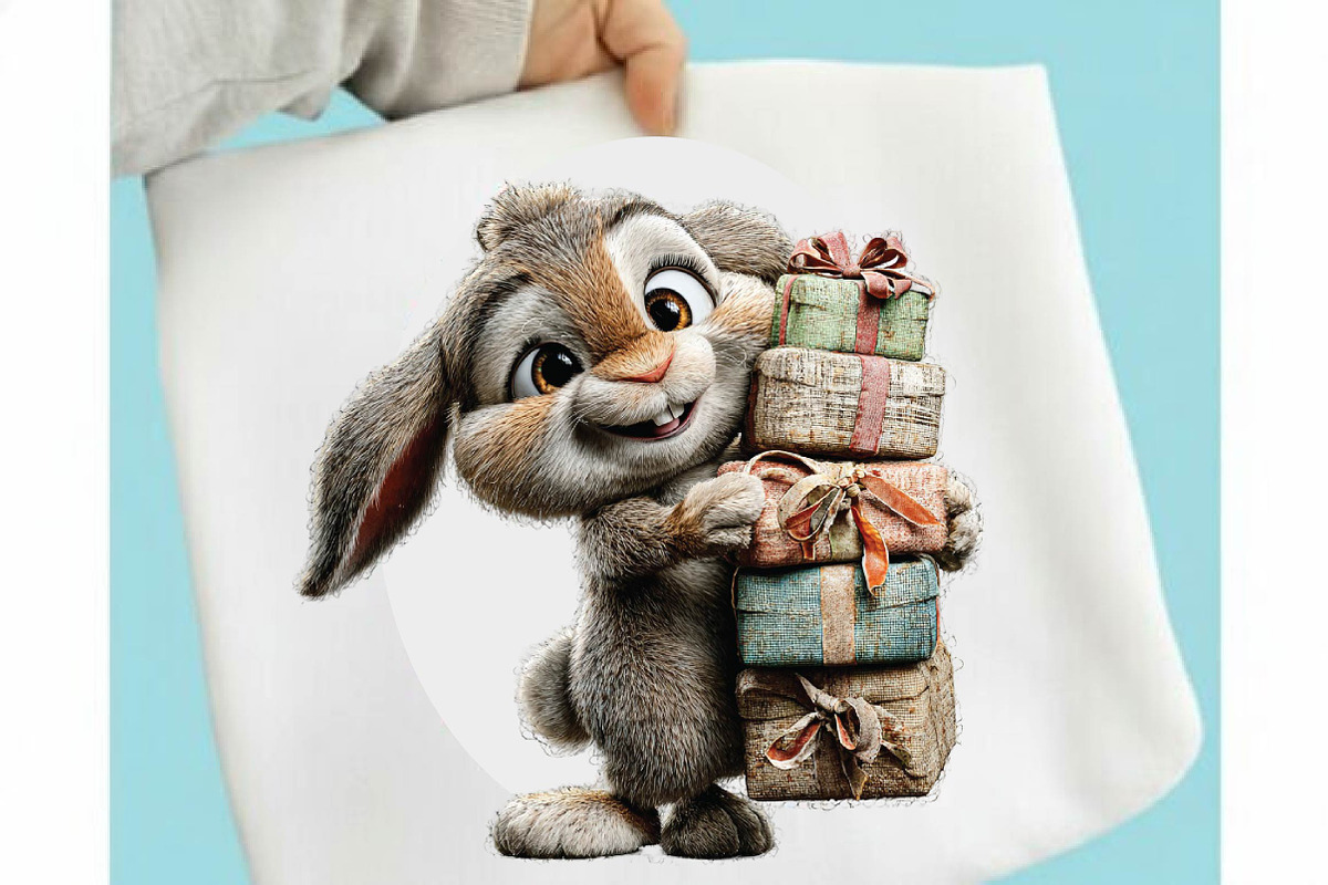 Whimsical Easter Bunny Clipart Bundl, an Illustration by SVGArt (Photo 2 of 9)