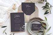 Dark wedding stationery suite, an Invitation Template by R Whitehurst Design (Thumbnail 3 of 3)