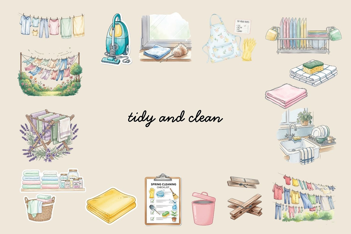 Cleaning Goodnotes Stickers, a Decorative Illustration by ikarifq shop (Photo 4 of 7)