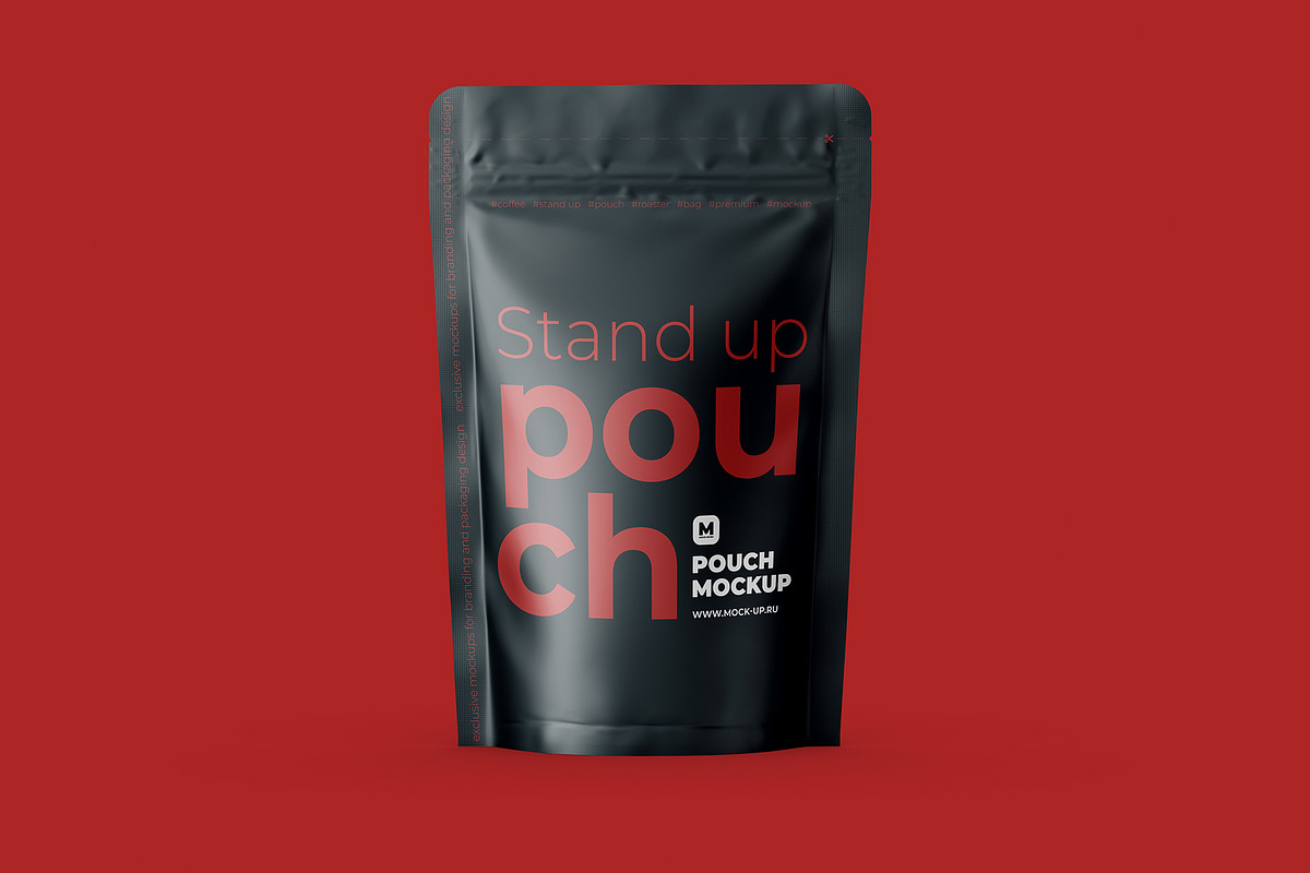 Stand Up Pouch Mockup Front view, a Cups & Container Mockup by easymock (Photo 8 of 12)