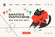 Black & Meowy Christmas | Hand Drawn, a Graphic by svetlana.belaia (Thumbnail 3 of 9)