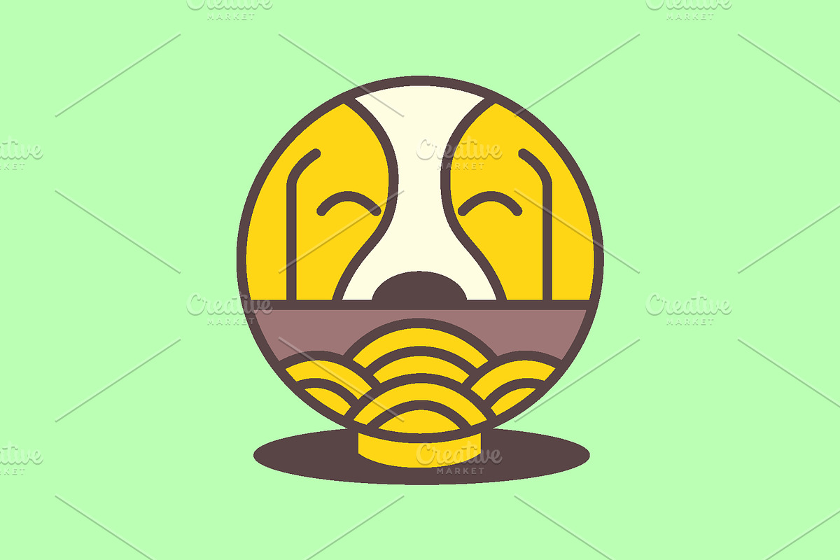 dog pets with noodle bowl food logo, a Branding & Logo Template by devastd