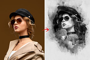 Portrait Painting Watercolor Photo, an Action Add-On by Photoshop Action (Thumbnail 17 of 22)