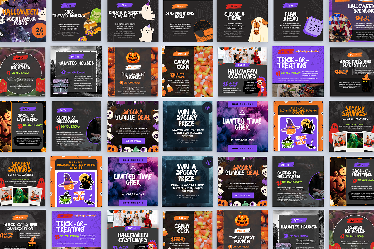 HALLOWEEN SPOOKY SOCIAL MEDIA POSTS, a Social Media Template by Daring Digies (Photo 3 of 7)