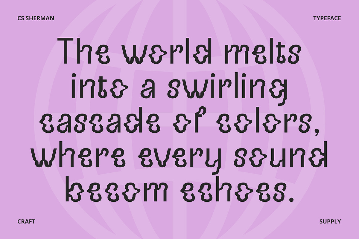 CS Sherman – Trippy Font, a Sans Serif Font by Craft Supply Co. (Photo 6 of 8)