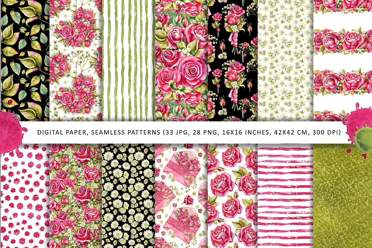 Red roses, floral watercolor set, an Illustration by Artmanata (Photo 5 of 16)
